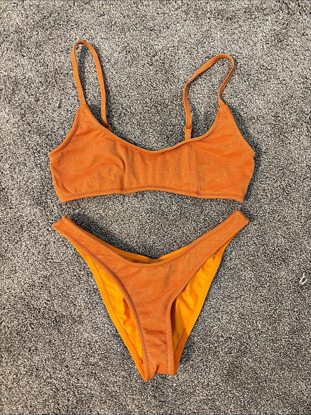 Triangl Orange Bikini Set Size Small Like New